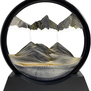 Moving Sand Art Picture - Sand Art Liquid Motion 3D Deep Sea Sandscape, round Gl