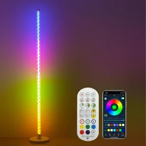 LED Floor Lamp, RGB Corner Floor Lamp 360° Mood Lighting, Standing Lamp with APP
