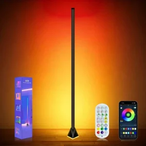 Corner Floor Lamp, Smart RGB LED Corner Lamp with App and Remote Control, Mood