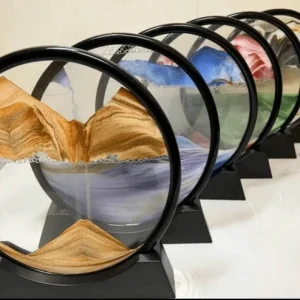Moving Sand Art, Sand Art Moving Picture, Quicksand Art, rounded frame picture